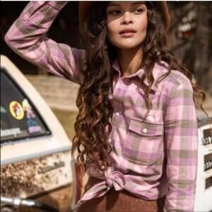 NWT Spell Maverick Flannel in Pink Size XS